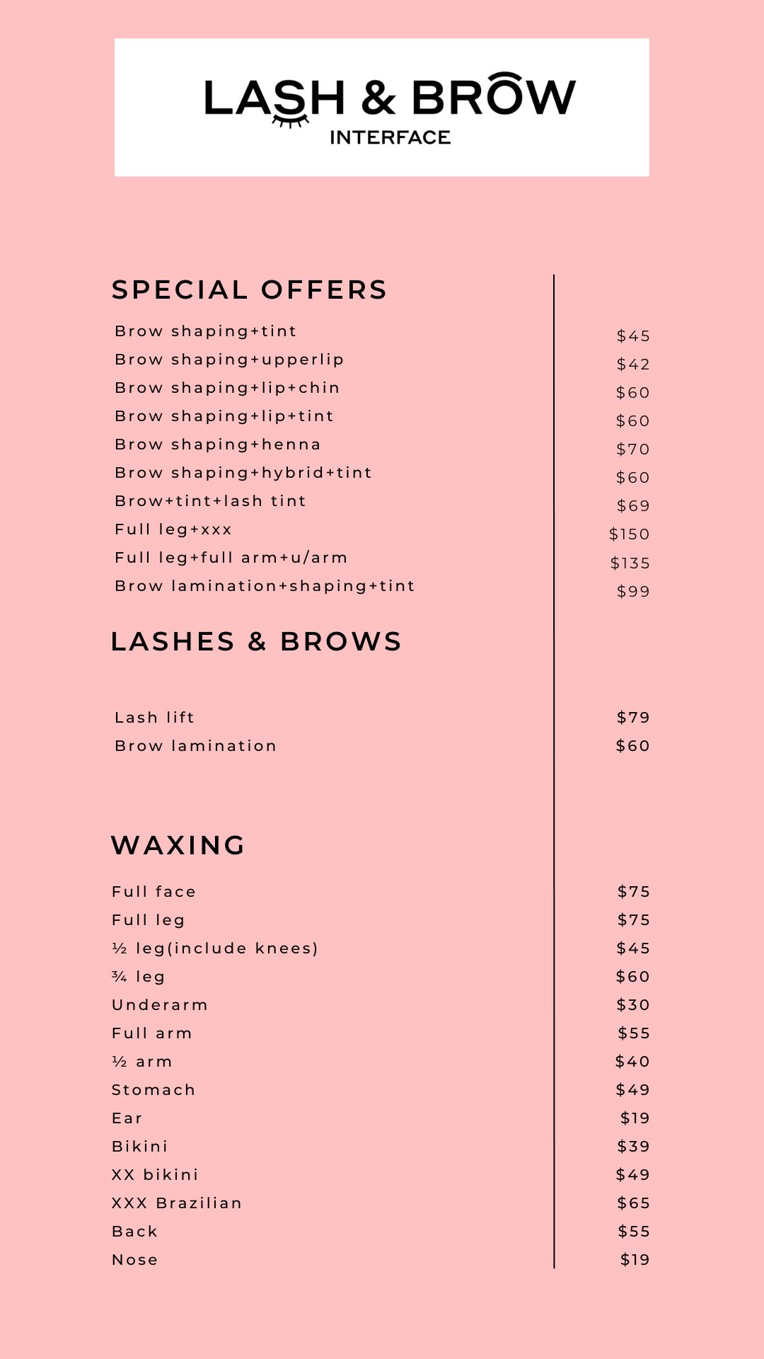 Threading Price List